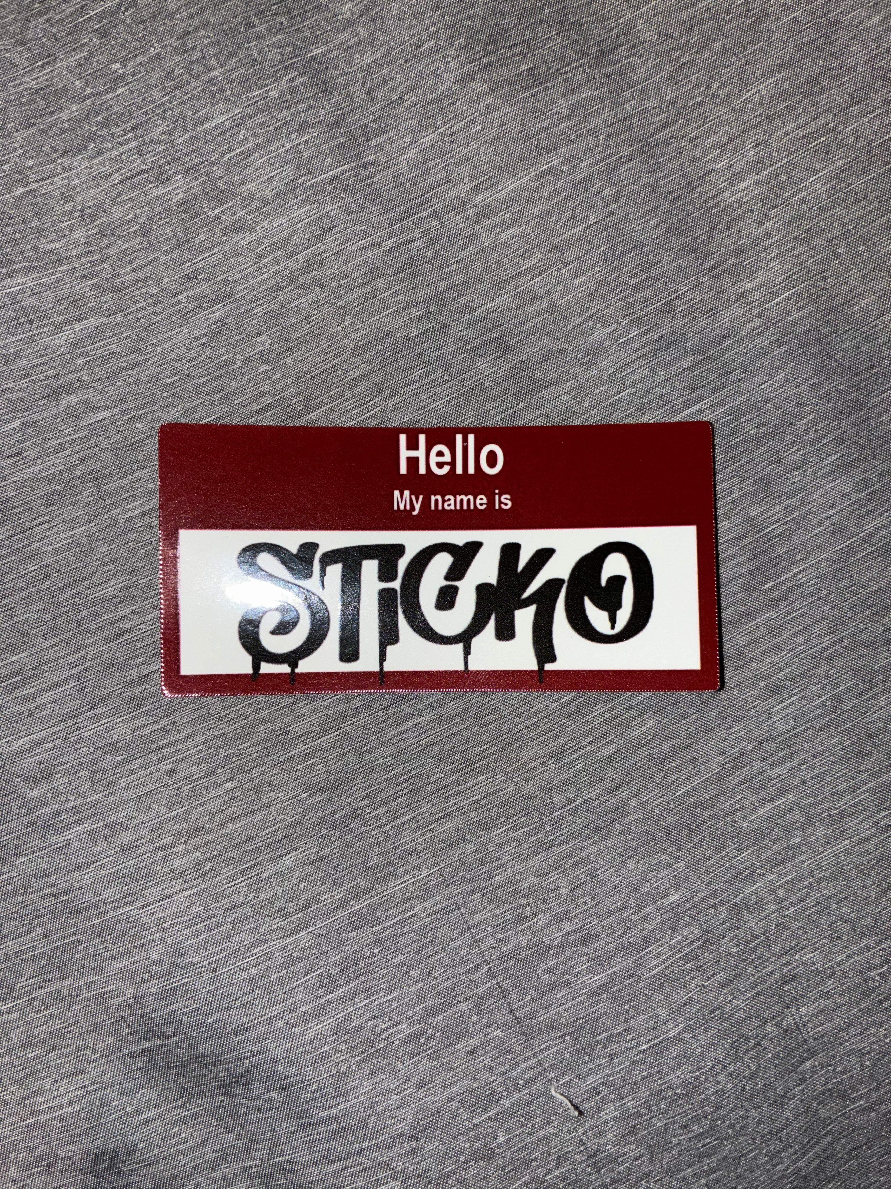 Hello, My Name is STICKO Sticker Pack