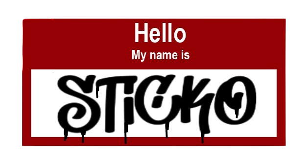 Hello, My Name is STICKO Sticker Pack